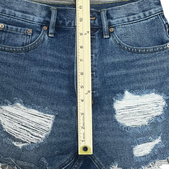 Pacsun Ultra High Rise Vintage Short Size 25 Button Fly Raw Hem Jean Shorts - Picture 4 of 11